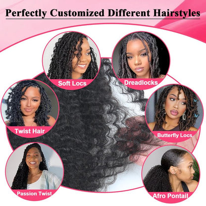 Afro Kinkys Bulk Human Hair for Braiding Afro Kinky-Curly Human Hair Bulk for Twist Ginger 18 Inch 50g/Bundle No Weft 4c Kinky Curly Bundles for Braids Micro Locs Dreadlock Extensions #350