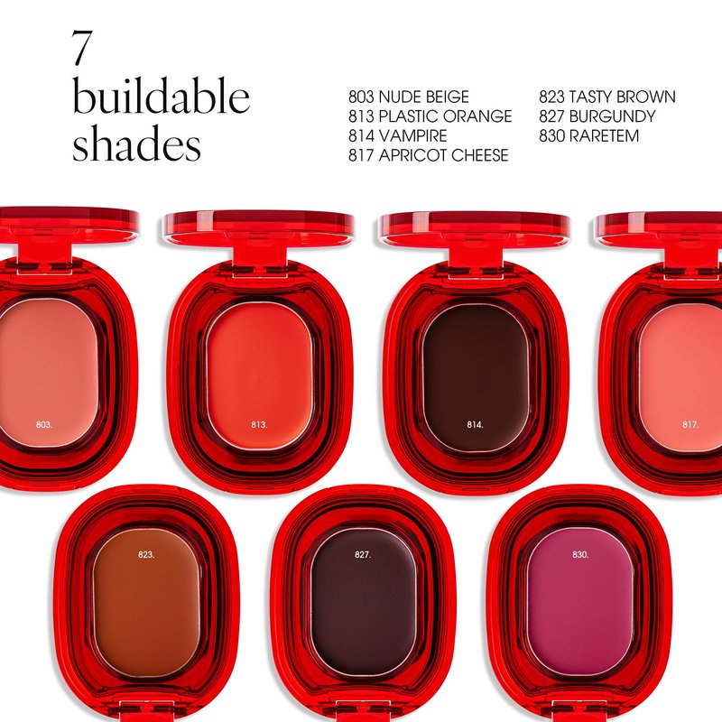 AmeliSeoul AIR LIPS 814 VAMPIRE, Lip & Cheek, Natural Soft Matte Finish & Buildable, Airy Formula (1.2g, 0.003 oz.)