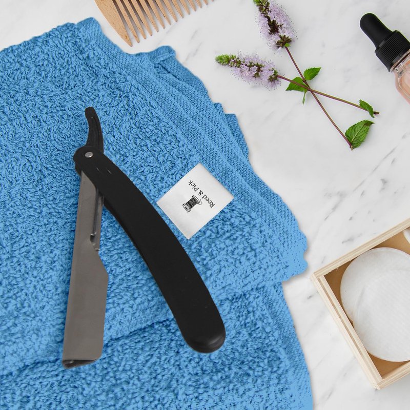 Reed&Pick Hand Towels (Pack of 24) Light Blue Economy Towels Salon Towels - 100% Cotton Spa Towel – 16 x 26 Inches Highly Absorbable, Facial Gym Hair Towel Face Towel Bulk