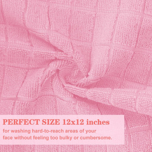 HOMERHYME Microfiber Washcloths, 50 Pack Wash Cloths Face Towel, Soft Lint Free Quick Dry Gym Towels, Absorbent Multi-Purpose Hand Towels for Bathroom Kitchen Salon Spa, Multicolor