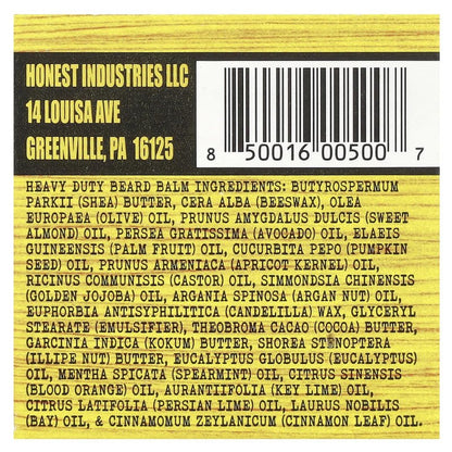 Honest Amish - Heavy Duty Beard Balm - 2 Ounce - Beard Conditioner
